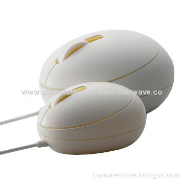 Egg-shaped Wired Optical Mice with 800/1,600/2,400/3,200dpi and Laser Tracking Method